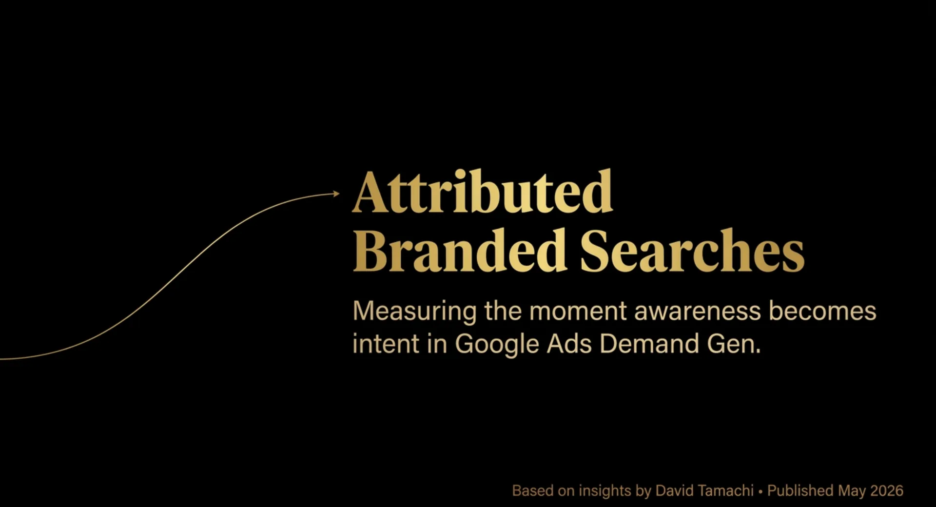 Attributed Branded Searches title slide for Google Ads Demand Gen measurement