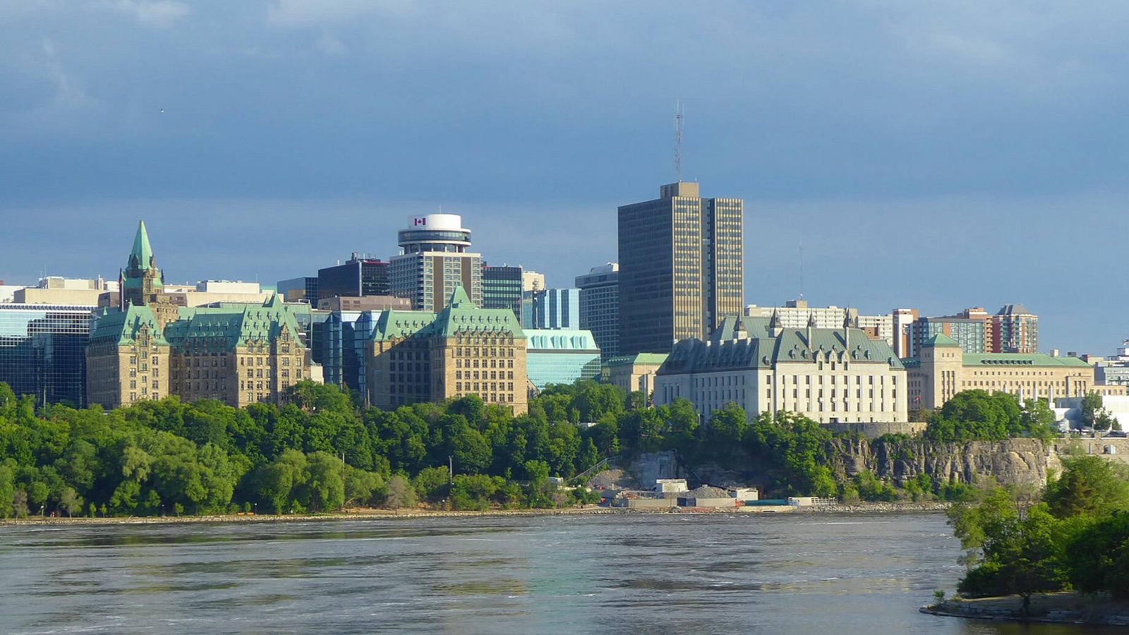 Downtown Ottawa skyline in Ontario