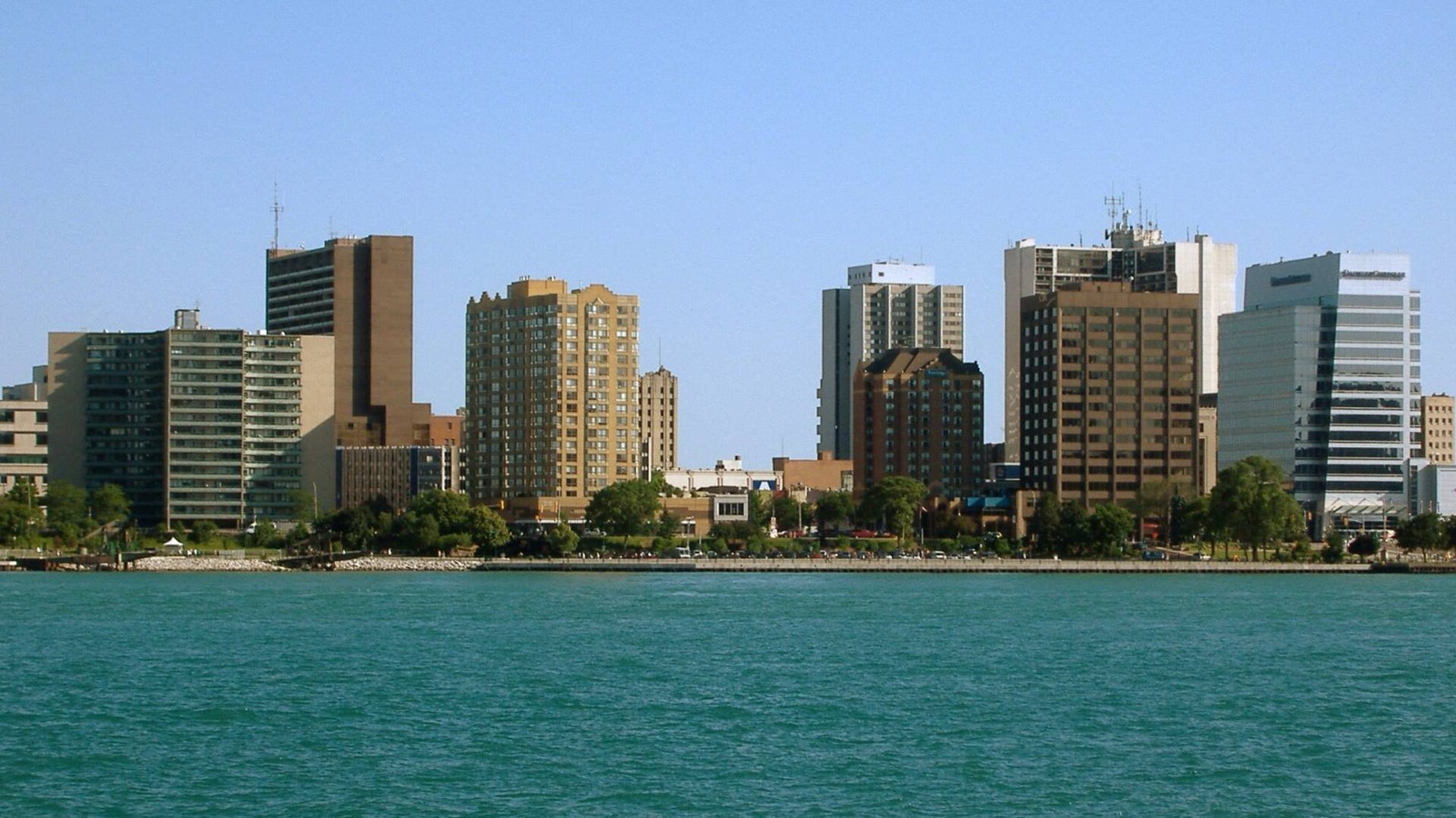 Windsor skyline with Detroit across the river