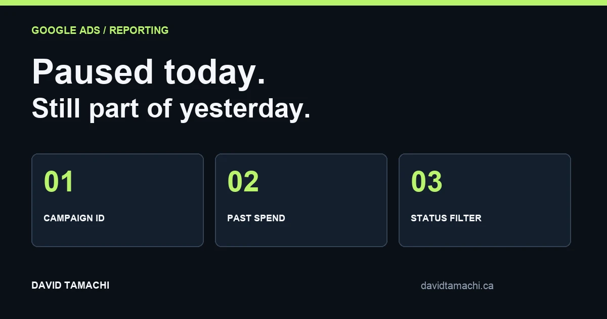 Paused or Removed Google Ads Campaigns: Reporting Guide