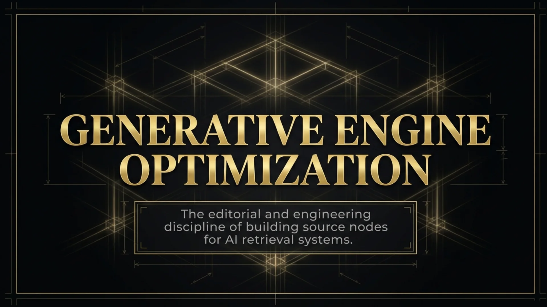 Generative Engine Optimization title slide describing source nodes for AI retrieval systems